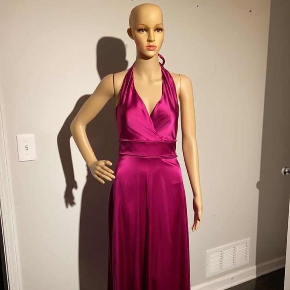 Maje -Rivone Stretch-silk Satin Halter dress